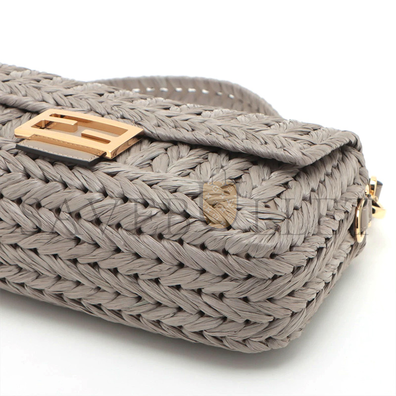FENDI BAGUETTE LEATHER LIGHT BLUE (27*15*6cm) 